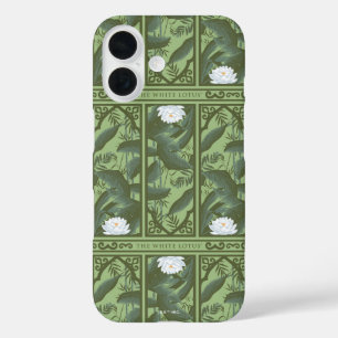 Coques iPhone 16 Motif du panneau Lotus Botanique - Le Lotus Blanc