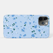 Coques Case-Mate iPhone Motif du Terrazzo Bleu (Dos (Horizontal))
