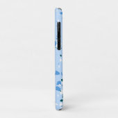 Coques Case-Mate iPhone Motif du Terrazzo Bleu (Dos/Gauche)