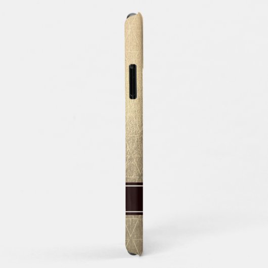 Coques Case-Mate iPhone Motif du triangle d'or Monogramme (Dos/Droite)