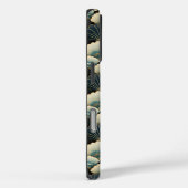 Coques Case-Mate iPhone Motif du ventilateur d'inspiration japonaise Turqu (Verso / Droite)