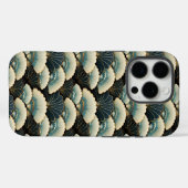 Coques Case-Mate iPhone Motif du ventilateur d'inspiration japonaise Turqu (Verso (horizontal))
