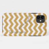 Coques Case-Mate iPhone Motif du zigzag du chevron jaune tendance, (Dos (Horizontal))