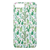 Coques Case-Mate iPhone Motif d'usines de cactus d'aquarelle (Dos)