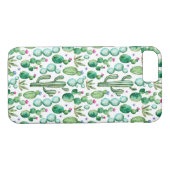 Coques Case-Mate iPhone Motif d'usines de cactus d'aquarelle (Dos (Horizontal))