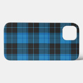 Coques Case-Mate iPhone Motif écossais simple en bleu foncé (Verso (horizontal))