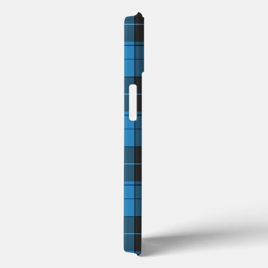 Coques Case-Mate iPhone Motif écossais simple en bleu foncé (Verso / Droite)