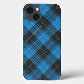 Coques Case-Mate iPhone Motif écossais simple en bleu foncé (Verso)