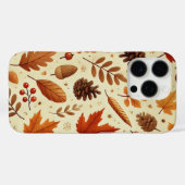 Coques Case-Mate iPhone Motif élégant d'automne (Verso (horizontal))
