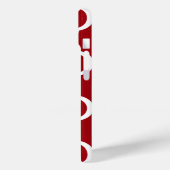 Coques Case-Mate iPhone Motif élégant de monogramme bordeaux (Verso / Gauche)