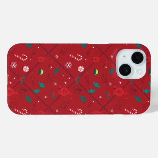 Coques Case-Mate iPhone Motif Elf Candy Checker (Verso (horizontal))
