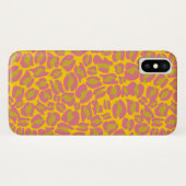 Coques Case-Mate iPhone Motif Empreinte de léopard Jungle jaune rose (Dos (Horizontal))
