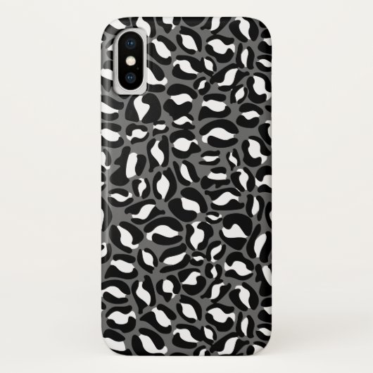 Coques Case-Mate iPhone Motif Empreinte de léopard Jungle monochrome (Dos)