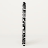 Coques Case-Mate iPhone Motif Empreinte de léopard Jungle monochrome (Dos/Droite)