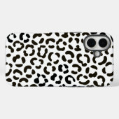 Coques Case-Mate iPhone Motif Empreinte de léopard noir et blanc tendance (Verso (horizontal))