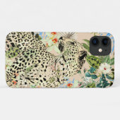 Coques Case-Mate iPhone Motif empreinte de léopard tropical (Dos (Horizontal))