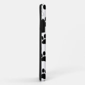 Coques Case-Mate iPhone Motif Empreinte de patte de chien noir et blanc (Dos/Droite)