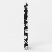 Coques Case-Mate iPhone Motif, Empreintes de pattes, pattes de chien, noir (Dos/Gauche)