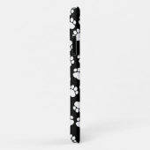 Coques Case-Mate iPhone Motif, Empreintes de pattes, pattes de chien, noir (Dos/Droite)