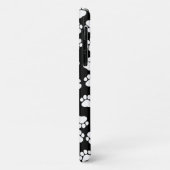 Coques Case-Mate iPhone Motif, Empreintes de pattes, pattes de chien, noir (Dos/Gauche)