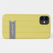 Coques Case-Mate iPhone Motif en arête de poisson jaune {sélectionnez (Dos (Horizontal))