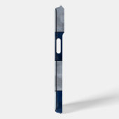 Coques Case-Mate iPhone Motif en argent et bleu (Verso / Droite)