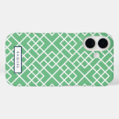 Coques Case-Mate iPhone Motif en bambou géométrique vert Palm Beach (Verso (horizontal))