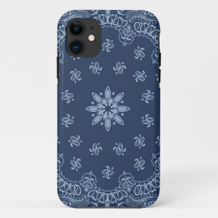 Case-Mate iPhone Case Motif en cachemire décoratif bleu et blanc