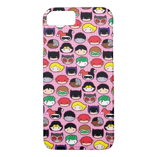 Coques Case-Mate iPhone Motif en chef de la Ligue de justice de Chibi (Dos)
