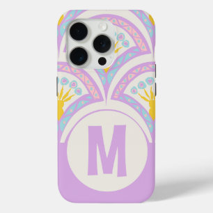 Coque iPhone 15 Pro Motif en coquille de couleur pastel