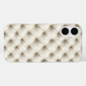 Coques Case-Mate iPhone Motif en cuir blanc (Verso (horizontal))