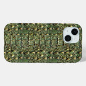 Coques Case-Mate iPhone Motif en cuir crocodile vert (Verso (horizontal))