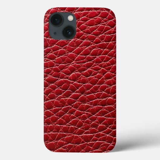Coques Case-Mate iPhone Motif en cuir rouge (Verso)