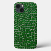 Coques Case-Mate iPhone Motif en cuir vert (Verso)
