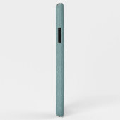 Coques Case-Mate iPhone Motif en cuir vert Aqua Classé Personnalisé (Dos/Droite)
