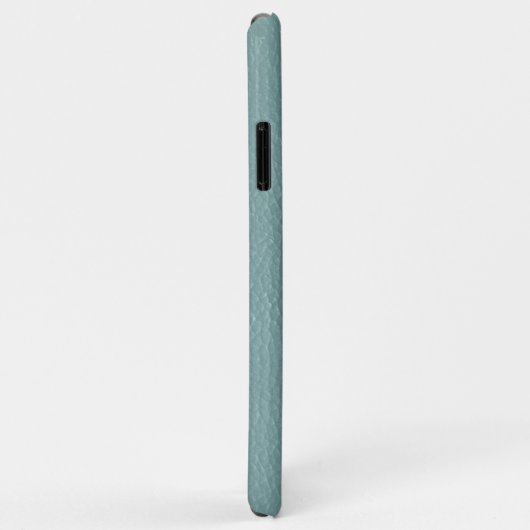 Coques Case-Mate iPhone Motif en cuir vert Aqua Classé Personnalisé (Dos/Droite)