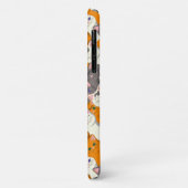 Coques Case-Mate iPhone Motif en diagonale du chat noir blanc gingembre (Dos/Gauche)