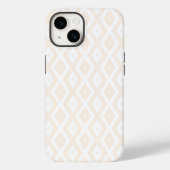 Coques Case-Mate iPhone Motif en diamant beige et blanc (Verso)