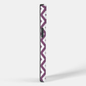 Coques Case-Mate iPhone Motif en diamant blanc et mauve (Verso / Droite)