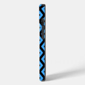 Coques Case-Mate iPhone Motif en diamant bleu ciel et noir (Verso / Gauche)