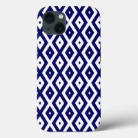 Motif en diamant bleu et blanc marine Coque-Mate i