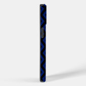 Coques Case-Mate iPhone Motif en diamant bleu et noir (Verso / Droite)