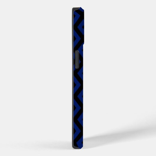 Coques Case-Mate iPhone Motif en diamant bleu et noir (Verso / Droite)