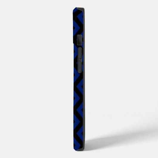 Coques Case-Mate iPhone Motif en diamant bleu et noir (Verso / Gauche)