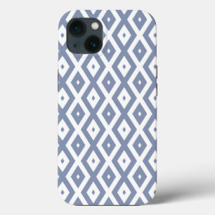 Case-Mate iPhone Case Motif en diamant bleu gris et blanc Coque-Mate iPh