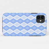 Coques Case-Mate iPhone Motif en diamant bleu pâle (Dos (Horizontal))