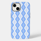 Coques Case-Mate iPhone Motif en diamant bleu pâle (Verso)