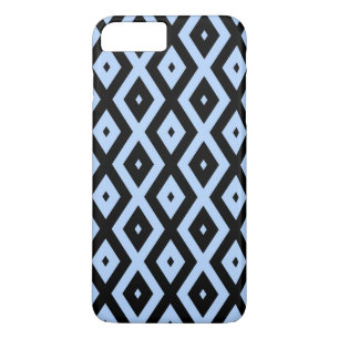 Case-Mate iPhone Case Motif en diamant bleu pâle et noir