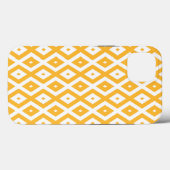 Coques Case-Mate iPhone Motif en diamant jaune et blanc soleil Coque-Mate  (Verso (horizontal))