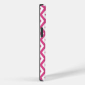 Coques Case-Mate iPhone Motif en diamant rose et blanc (Verso / Droite)